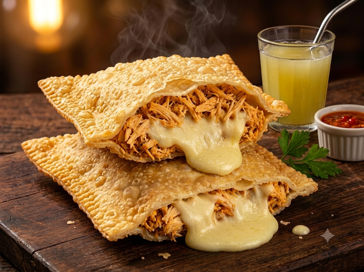 Pastel de Frango com Queijo